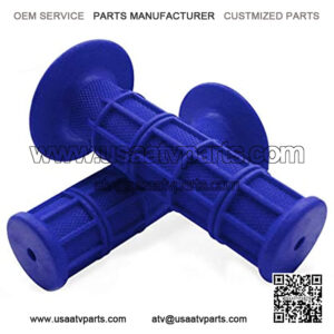 Motorcycle Handlebar Grips Non-Slip Soft Rubber Grips handlebar with 7/8" 22mm 24mm for All Off Road ATV Dirt Bike, Bike Handle Grips(blue)