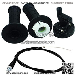 Throttle Accelerator Handle Grips and Cable Set for Mini Bike 7/8" 50cc 150cc 250cc Doodlebug Bike ATV Quad Pit Bike Dirt Bike Fit for 22mm Bar