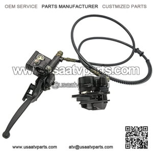 Rear Hand Hydraulic Disc Brake Left Hydraulic Brake Master Caliper Assembly Compatible for Chinese Taotao Roketa Sunl 50cc 90cc 110ccc 125cc Go-Kart Dune Buggy Quad ATV Dirt Mini Bike Kinroad