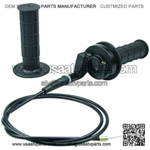 Motorcycle Throttle Handle and Grip Cable for 50cc 110cc 125cc 150cc 250cc Dirt Bike Quad ATV Mini Mb165 Mb200 (51 Inches)