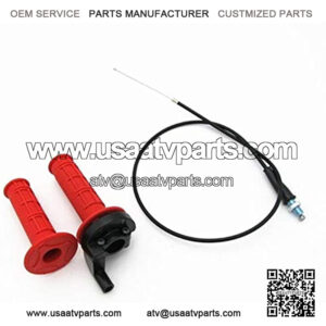 7/8" 22mm Twist Throttle Accelerator Handle Grip Cable Set for 50cc 60cc 66cc 90cc 110cc 125cc 140cc 150cc-190cc 4-Stroke Dirt Mini Pocket Bike ATV