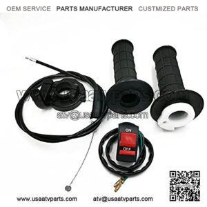 Twist Throttle Handle Grips&Cable Kill On Off Switch for 50cc 110cc 150cc 250cc Mini ATV Quad Pit Dirtbike