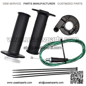 Twist Throttle Cable Handle Grips and 39" Cable Set for 7/8" 22mm HandleBar 110cc 125cc Taotao Apollo SSR XR50 CRF50 Mini Bike ATV Dirt Pit Bik (Throttle Cable(Green))