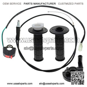 7/8" Twist Throttle Accelerator Handle Grips Cable Set Mini Bike ATV Quad 22mm