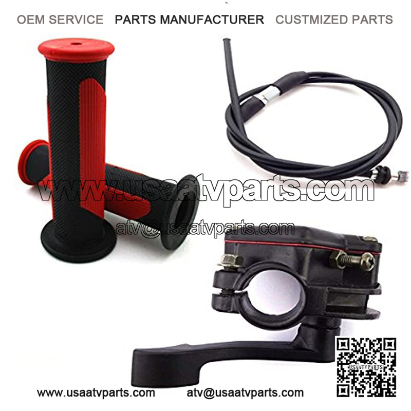 Alloy Thumb Throttle Cable Handle Grips For ATV Quad 50cc 70cc 90cc 110cc 125cc 150cc 200cc 250cc Taotao Sunl Kazuma Roketa JCL
