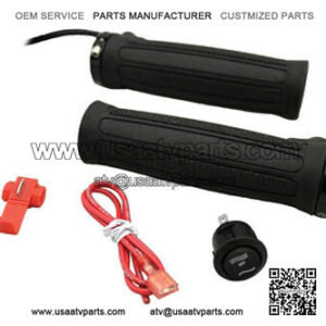ATV, SNOWMOBILE CLAMP ON HANDLEBAR GRIPS HEATED HANDGRIPS & SWITCH,MADE IN USA,