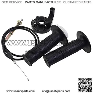 Twist Throttle 7/8" Handle Grips with Cable Replacement For Dirt Bike Quad ATV Pit 50cc 125cc 150 250 Motorcycle Mini Bike Pocket Bike Twist Throttle Cable