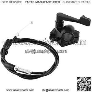 Thumb Throttle Accelerator 0.86 Inch Hole Diameter Thumb Accelerator Controller & 117cm/46 Inch Throttle Wire Cable Assembly Kit for Motorcycle ATV Dirt Bike Universal