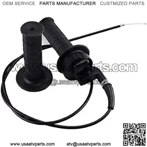 Throttle Handle Grips and Cable for ATV Quad Pit Bike Dirt Bike Baja Mini Bike Mb165 Mb200 196cc 200cc Doodlebug Bike Fit for 22mm Bar by TOPEMAI