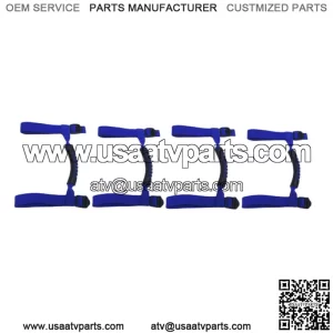 UTV Quad Roll Hand Grab Holder Handle Grip Bar fits:Polaris-Set of 4 Blue Color (Fits: Yamaha Rhino 660)