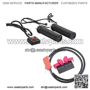 Lock-On Heated Grip Kit & Thumb Warmer Atv Polaris Honda Suzuki Can Am