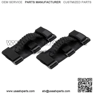 UTV 1.5"-2" Roll Bar Grab Handle Grips Black for Polaris RZR Ranger Can Am Honda (Fits: Yamaha Rhino 660)