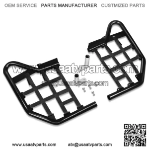 Nerf Bars For Yamaha 700 YFM 700 YFM700R Black W/ Black Net (For: More than one vehicle)