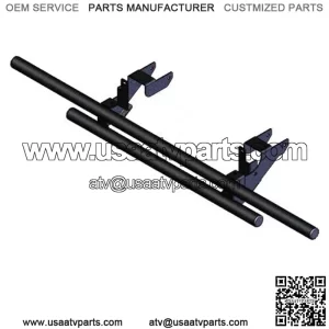 Double Tube Rear Bumper Black Polaris Ranger 570 Full Size 2017-2023 (For: Polaris)