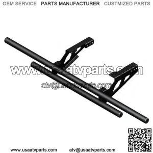 Double Tube Rear Bumper Black Polaris Ranger XP 1000 & Crew 2019-2023 (For: Polaris)