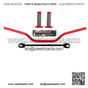 7/8" 22MM Handlebar Red Handle Bar with Foam Pad for CRF YZF KXF KLX RMZ DRZ Pit Dirt Bike Motocross ATV Quad (Red)