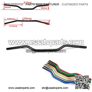7/8" 22mm Motorcycle Handlebar Universal Low Rise Black Handle Bar For CRF YZF KXF KLX RMZ DRZ KX RM YZ SX EXC XC 65 85 125 250 300 350 450 Pit Dirt Bike Motocross ATV