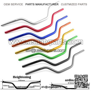 7/8" Heightening Handlebar 22MM Handle Bar Tubes For  YAMAHA SUZUKI  CR CRF CRF250R YZ YZF WR YZ250F YZF250 WR250F RM RMZ RMZ250 KX KXF KLX KX250F KXF250 125 250 ATV Pit Dirt Bike Black