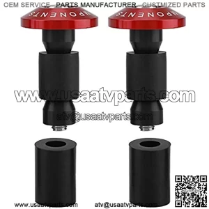 Handlebar End Cap, 22mm 7/8inch Motorcycle Handlebar End Slider Plug Caps for Racing ATV Offroad(Red)