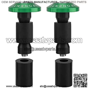 Motorcycle Handlebar End Slider Plug Caps for Racing ATV Offroad 22mm 7/8inch (Green)