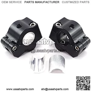 7/8" - 1 1/8" / 22mm-28mm Handlebar Risers Mount Clamp Adaptor,with 10mm Extensible Screw Hole,CNC Process, for Motorcycle ATV Dirt Pit Bike Bar,Black