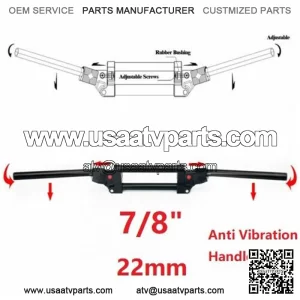 7/8" 22mm Adjustable Anti Vibration Handlebars For Yamaha Banshee YFZ350 YFZ450R (For: Yamaha)