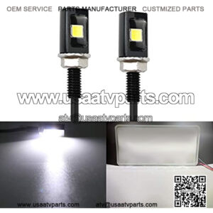 Super Bright 12V Waterproof Tag Screw Bolt License Plate LED Lights Holder Legal for Car Motorcycle Truck RV ATV Bike, Xenon White(2PCS)