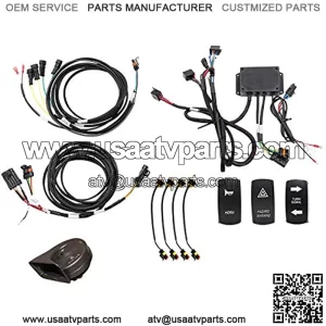 Deluxe Turn Signal Kit for 2016-2018 Polaris RZR S 1000- With Dash-Mounted Turn Signal Rocker Switch - Plug and Play For Easy Installation!