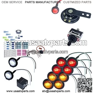 ATV/UTV SXS Turn Signal DIY Street Legal Kit (No Wire, Round LED)