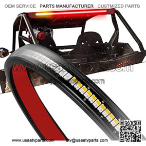 UTV Tail Light Strip, 30 Inch Rear Light Bar Tailgate Light w/ Turn Signal Brake Backup Light for UTV RZR Polaris Ranger Truck Wrangler Trailer ATV Golf Cart 4x4 Off Road - Red Amber,5% coupon applied at checkout,with coupon