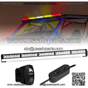 Light Bar, 30 Inch Rear Light Bar Offroad Slim Strobe LED Light Bar w/Turn Signal Brake Reverse Light for UTV RZR Polaris 4x4 Truck Dune Buggy ATV Off Road - Red Amber White,5% coupon applied at checkout,with coupon