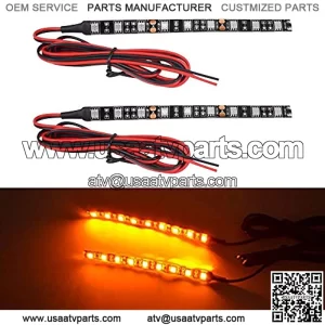 2PCS 18 LED Strip Universal Motorcycle Bike Amber LED Turn Signal Indicator Blinker Light 12v,8% coupon applied at checkout,with coupon