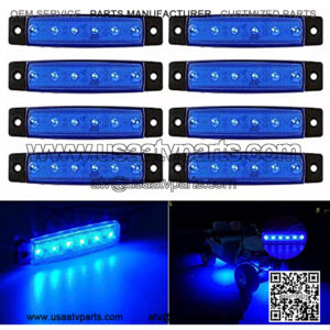 LED Rock Strip Lights Car Underglow Wheel Fender Well Lighting Kits Waterproof for Golf Cart Jeep Offroad Truck Ford RV UTV ATV Snowmobile 8PCS (Blue)