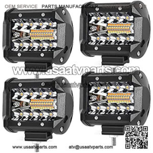 4 Inch LED Light Bar Driving Lights 120W 12000LM LED Pods Spot Flood Combo Beam Off Road Lights Work Lights Fog Lights for Truck Pickup Boat Trailer Car SUV ATV RV Jeep,4Pcs