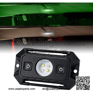 LED Dome Light, LZHOU TECH Car Interior Light Universal Roll Bar Mount LED Light Utility Roll Cage Pod w/ Button UTV Accessories Dome Light for ATV 4x4 Can-Am Truck-White/Green