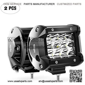18001S-B 2PCS 4Inch 36W Triple Row Spot LED Light Bar 3600LM Driving Lights Fog Light Led Off Road Lights for Trucks Jeep UTV ATV Marine Boat