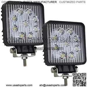 4 inch 27W Spot Led Work Light Bar Spot Beam IP67 Waterproof Off Road 4WD 4x4 Cabin UTE SUV ATV Truck Car Boat Driving Fog Light Off Road Lights,2 Piece