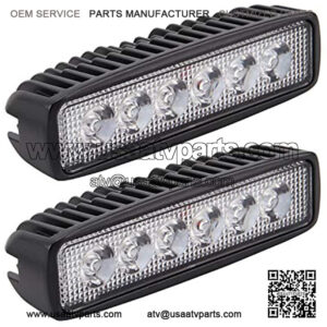 LED Light Bar, Light 2x 18W Spot Work Light Strips, Off-road Light Bar, Driving Fog Light IP67 Waterproof for Off-road, Truck, Car, ATV, SUV