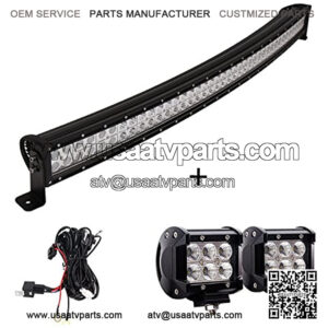 LED Light Bar, Light 43 Inch 240W Waterproof Spot Flood Combo LED Light Bar with 2PCS 18W CREE Flood LED Work Lights and 12V 40A Wiring Harness for Off Road,Jeep, Truck, Car, ATV, SUV