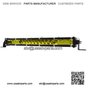 LED Working Light Bar 10inch Mini 78W Single Row Car Roof Light Wire Harness Wiring for Trucks SUV, ATV, UTV, Jeep, Vehicle, Pickup (Yellow light)