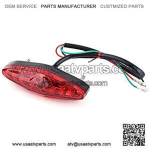 12V Universal 15 LED Motorcycle Rear Tail Light Brake Stop Running Tail Light ATV Dirt Bike (B)