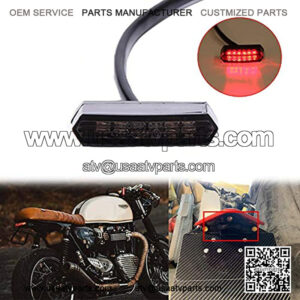 LED Mini Blinker Rear Light Brake Tail Light Auxiliary Indicator Light Black for most Motorcycle Roller Quad and ATV