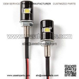 2PCS License Plate Light, License Tag Screw Bolt Lamp, 12V White LED Bulb, Waterproof/Rainproof, Black Aluminium Light Holder, Legal for Car Motorcycle Truck RV ATV Bike
