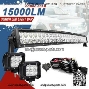 30"in 150W LED Work Light Bar Offroad Spot Flood Combo  Ford 4X4WD Roof ATV SUV