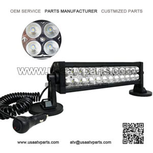 72W Led Light Bar Flood Light Magnetic Work Light Cigarette Lighter Waterproof Driving Light Off Road Light with Rocker Switch Wiring Harness for Ford Boat Light Truck SUV UTE ATV UTV 12V 24V