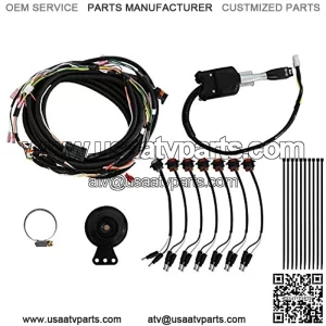 SuperATV Turn Signal Kit for Polaris 900 / S 900/4 900/900 XC (2015+) - (with Steering Column with Attached Horn) - Plug and Play for Easy Installation!