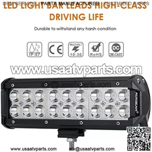 LED Light Bar 9inch, 54W Led Offroad Light Spot Beam Driving Lights, Waterproof with Mounting Brackets for Jeep Pickup Trucks SUV ATV UTV Ford