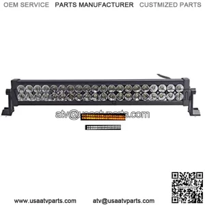 LED Light Bar Dual Rows LED Work Lights Combo Amber Clear Color LED Driving Lights Off Road Lights Boat Lighting 6000-6200k Waterproof for SUV ATV 4X4 Truck Heavy Duty Vehicle (22 Inch 120W)