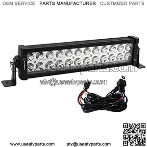 LED Light Bar 14inch 72W Led Light Pod Wiring Harness Spot Led Work Light Offroad Light Led Fog Light Truck Light Driving Light Boat Light Truck Pickup SUV ATV UTV