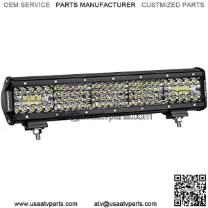 LED Light Bar, 15 Inch 224W Quad Row LED Driving Light Spot Flood Combo Off Road LED Work Light Bar Waterproof Fog Lamp for Truck Pickup ATV UTV SUV Ford Boat